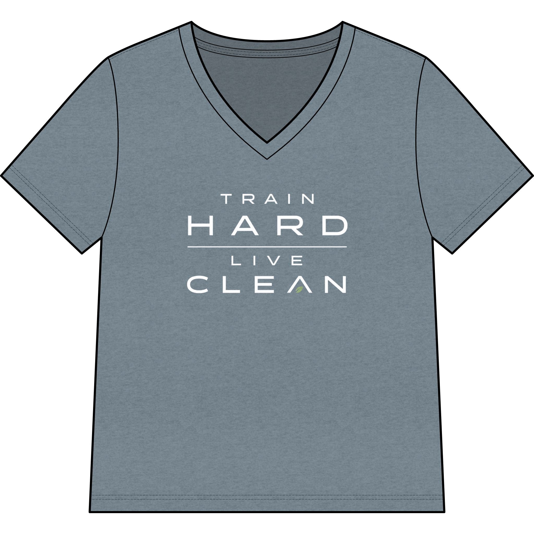 Clean Athletics™ Women’s Relaxed V-Neck Motto Tee