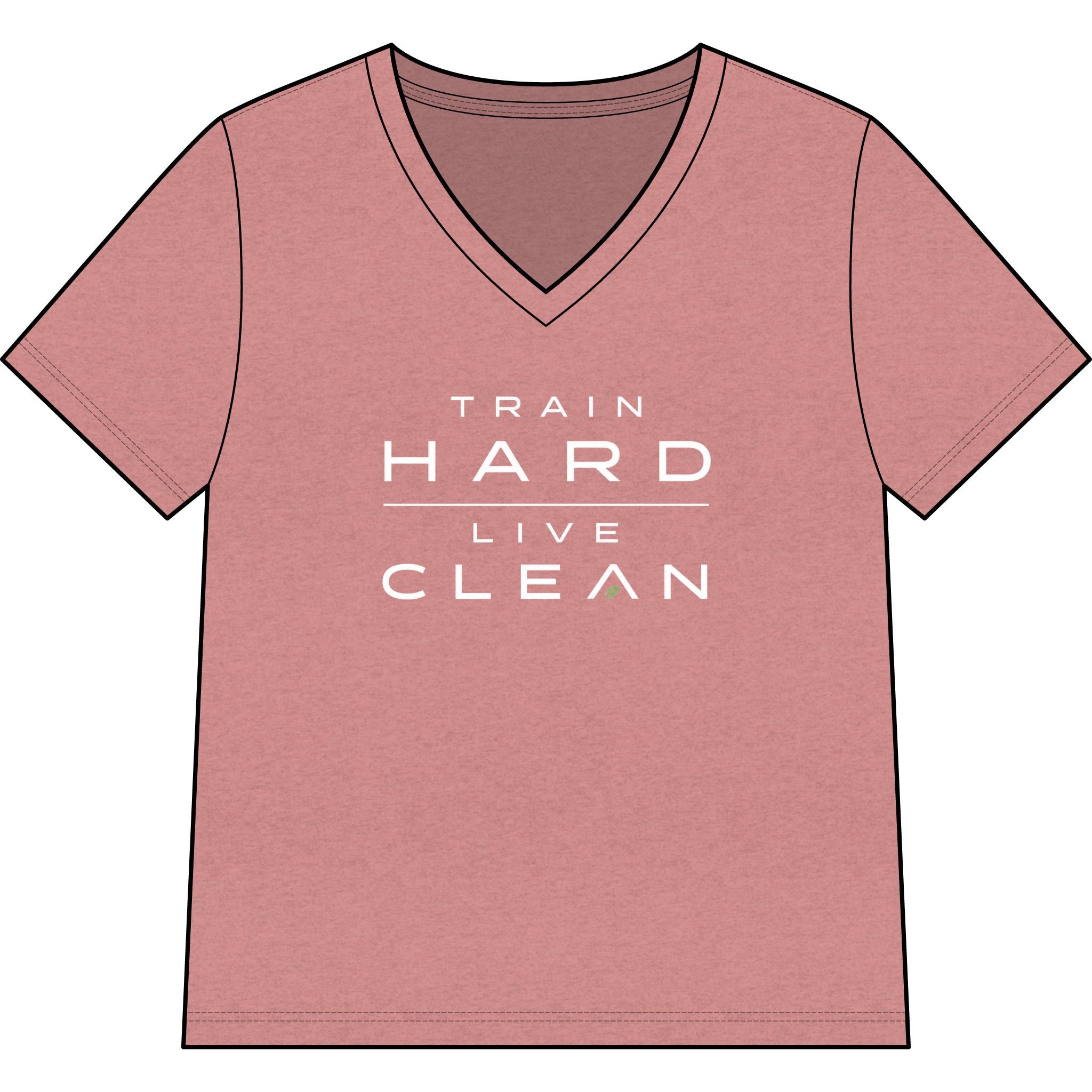 Clean Athletics™ Women’s Relaxed V-Neck Motto Tee