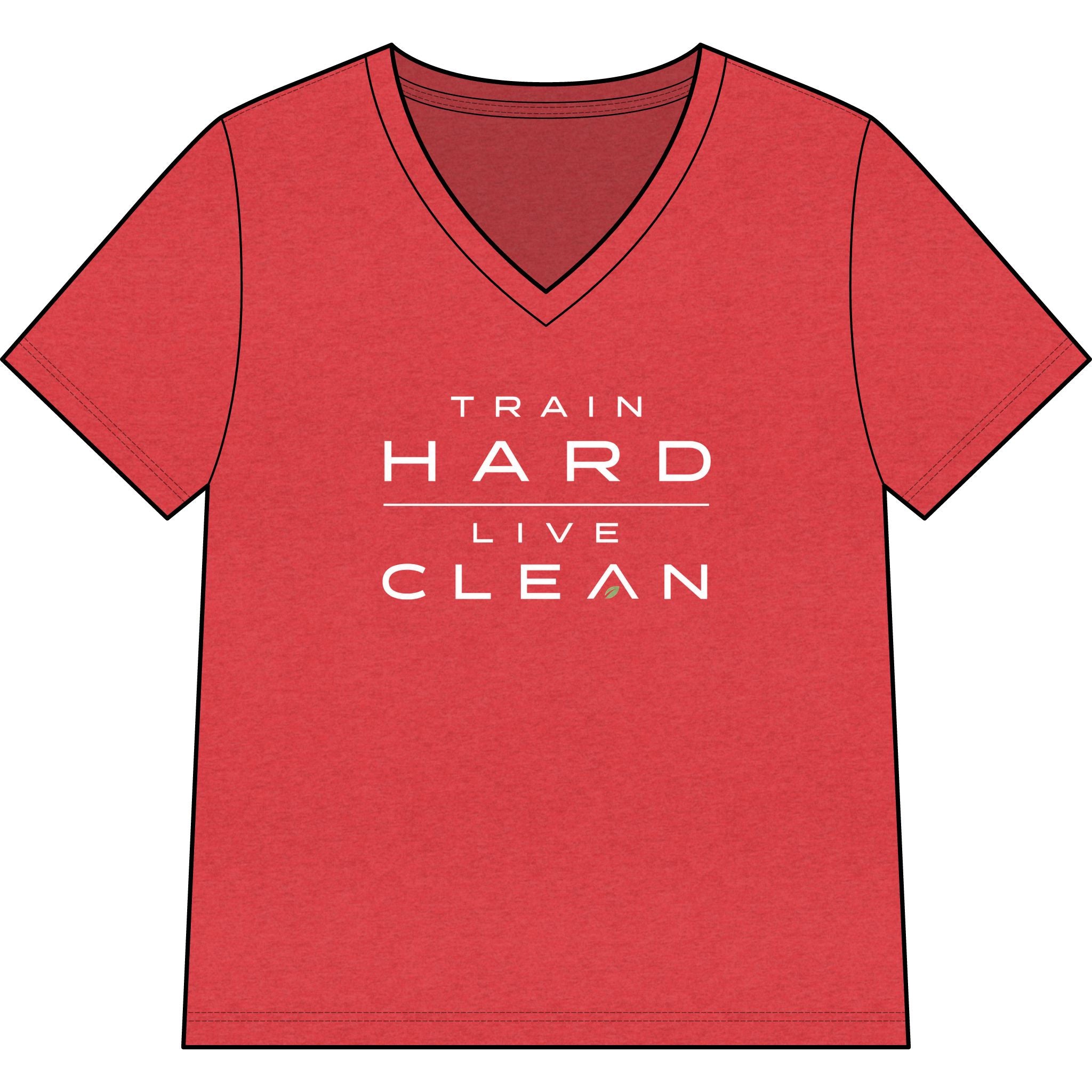 Clean Athletics™ Women’s Relaxed V-Neck Motto Tee
