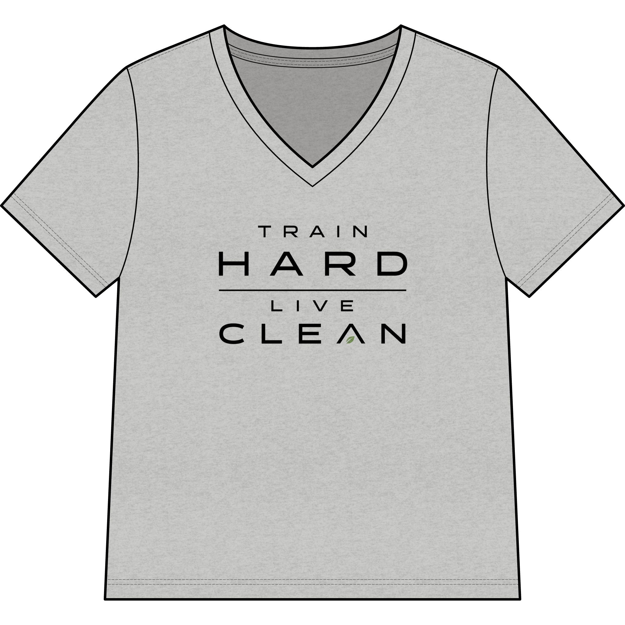 Clean Athletics™ Women’s Relaxed V-Neck Motto Tee