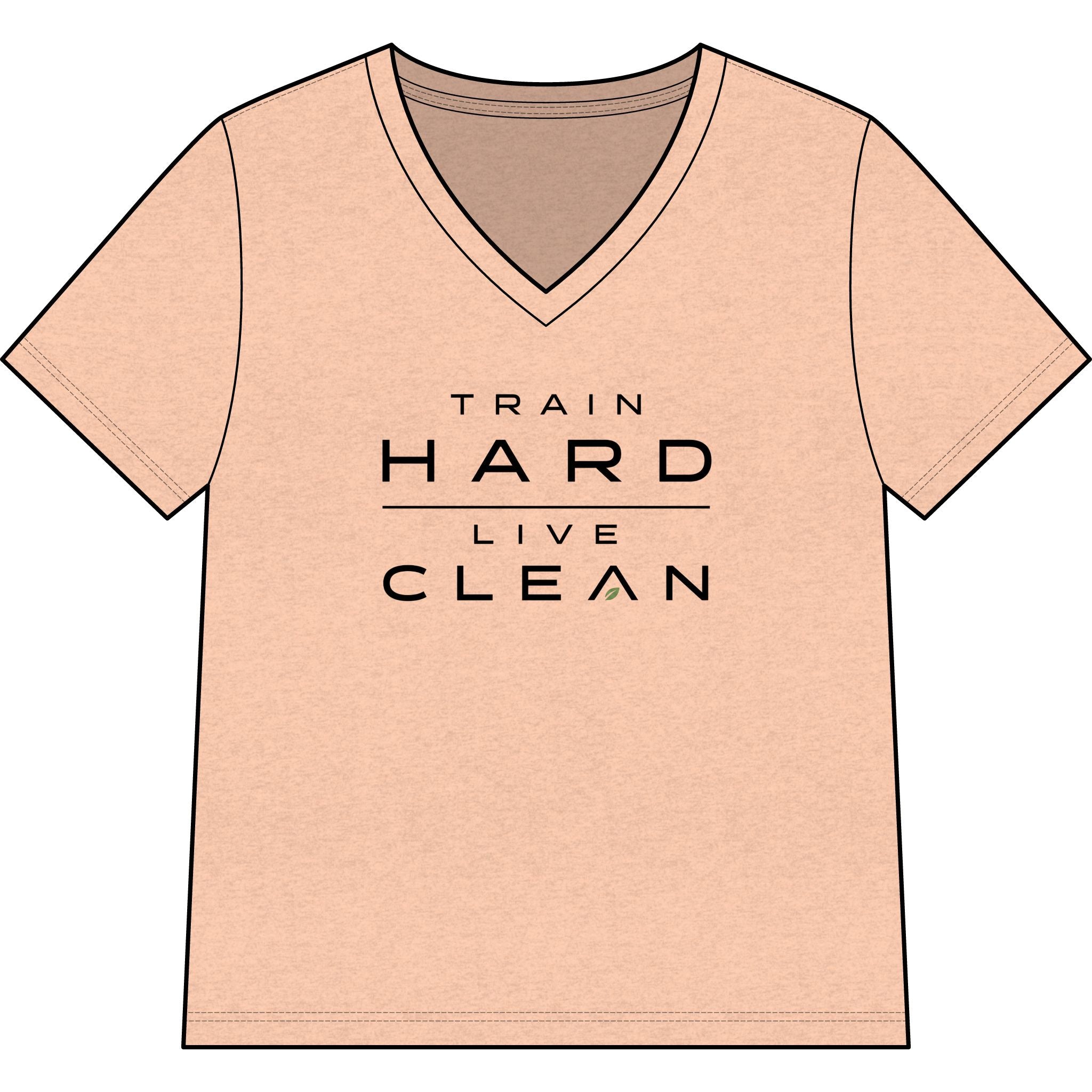 Clean Athletics™ Women’s Relaxed V-Neck Motto Tee