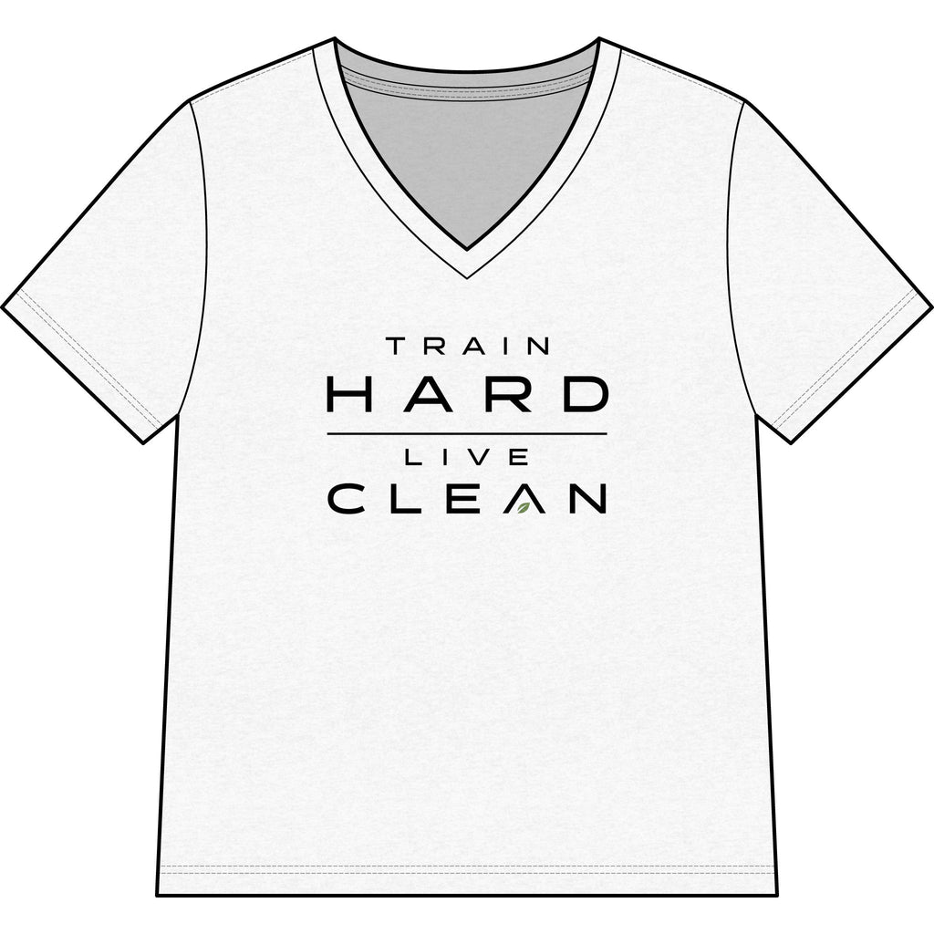 Clean Athletics™ Women’s Relaxed V-Neck Motto Tee